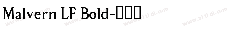 Malvern LF Bold字体转换